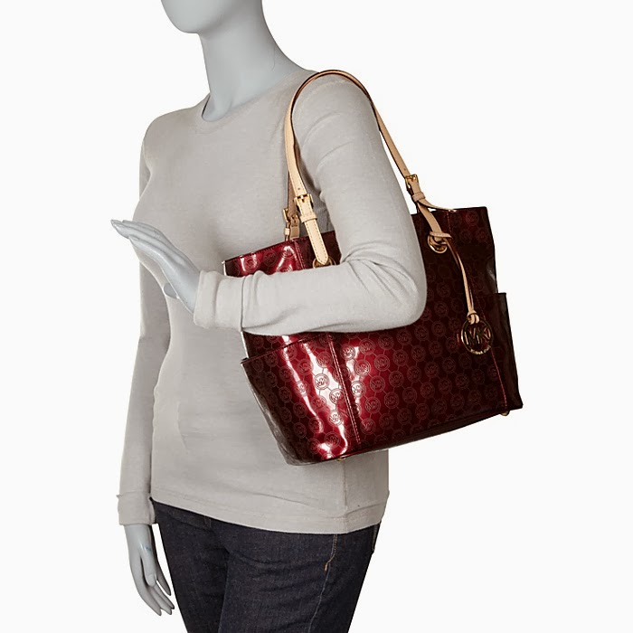 Branded And Beautiful Michael Kors Signature Patent E W Tote Michael Kors Signature Patent E W Tote