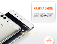 Con Wind vinci ogni giorno 3 Smartphone Huawei P9 Logo Con Wind vinci ogni giorno 3 Smartphone Huawei P9