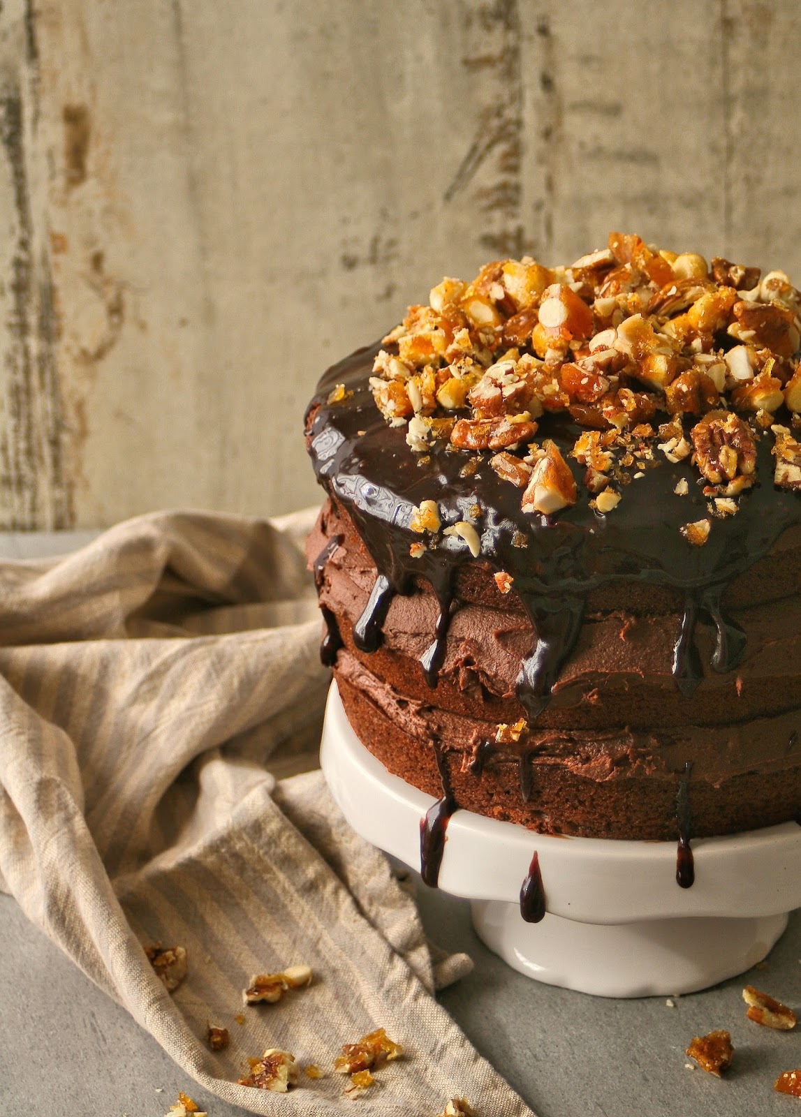 Cupcakes & Couscous Vegan Chocolate Nut Brittle Cake
