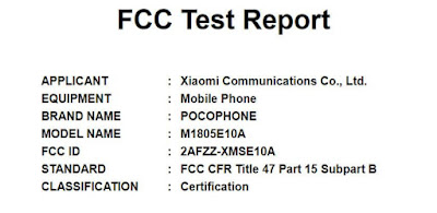 xiaomi pocophone fcc xiaomi pocophone fcc