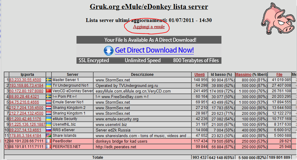 server emule sicuri server emule sicuri