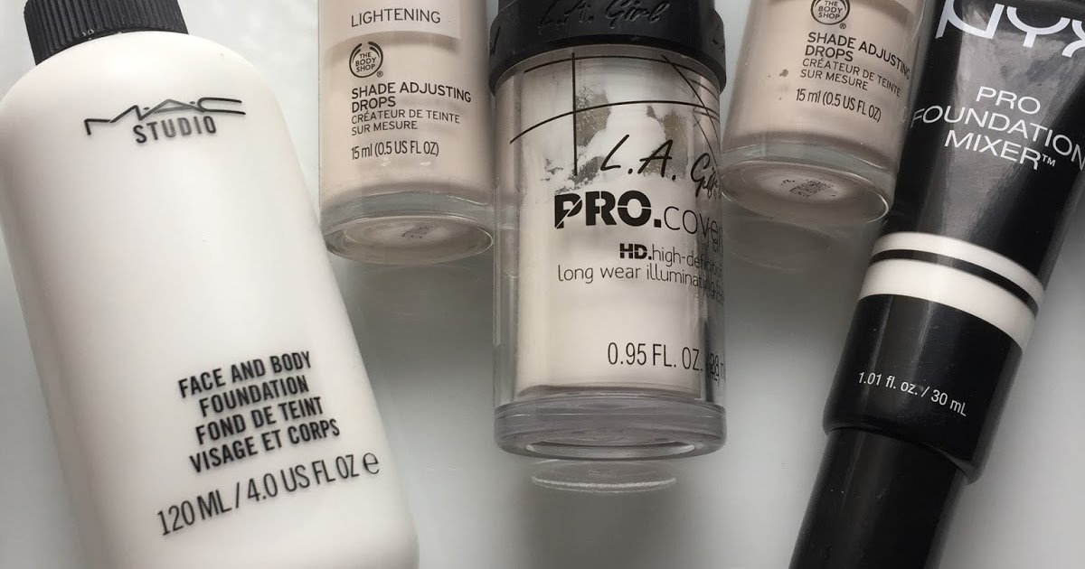 Pale Girls' Guide White Foundation Mixers A Review