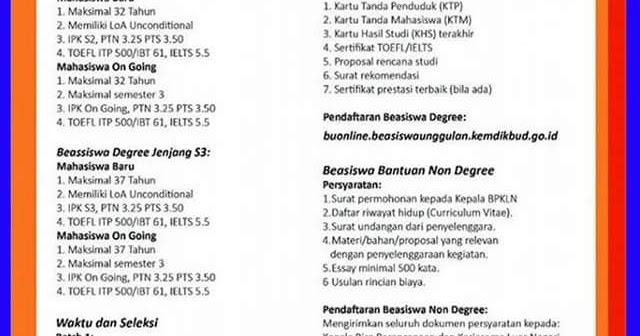 Persyaratan Beasiswa Unggulan Masyarakat Berprestasi 2017