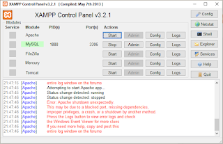 Mengatasi Apache Dan Mysql Xampp Error Tidak Bisa Running