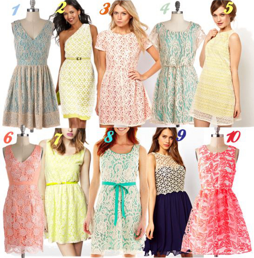 10 Springy Lace Overlay Dresses