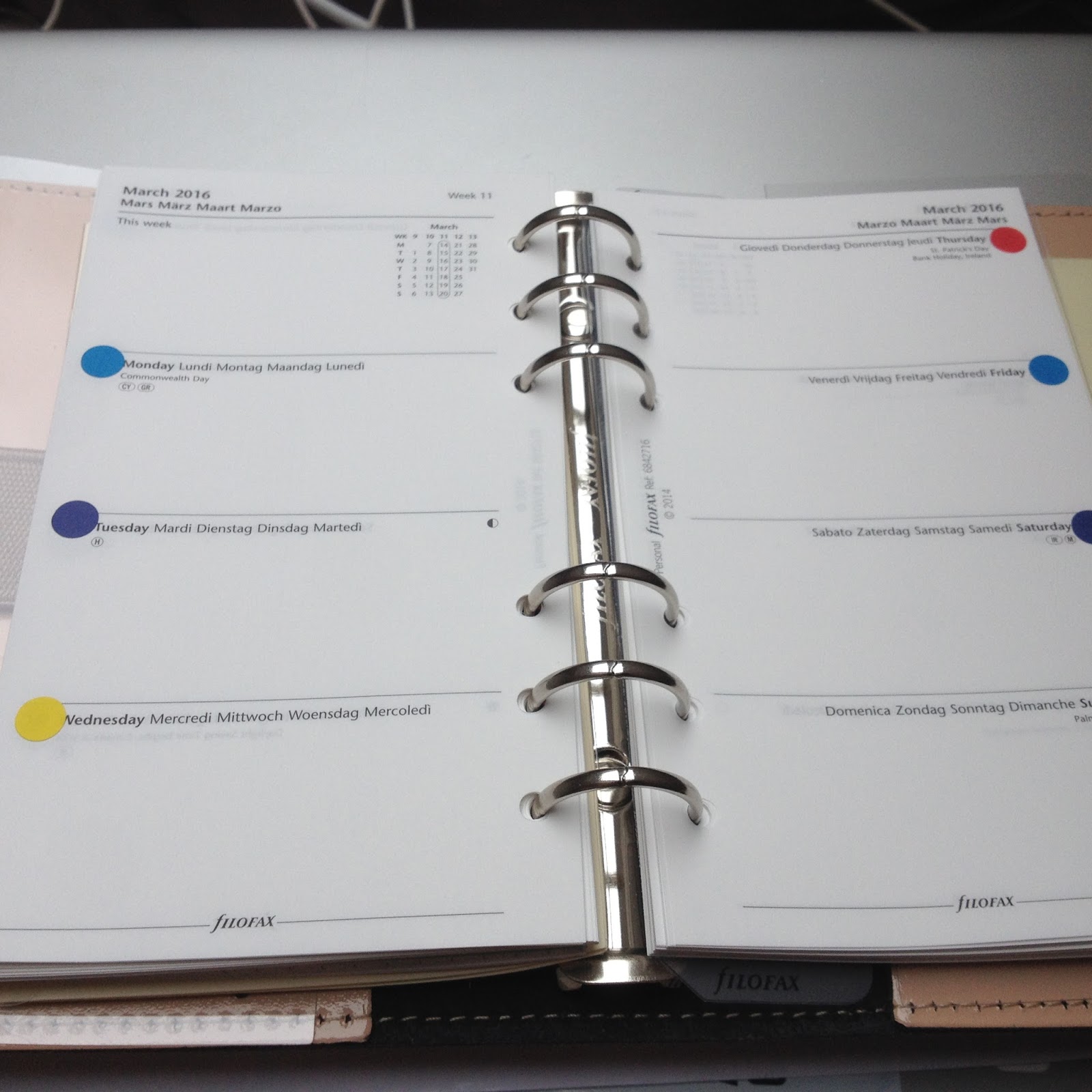 My Filofax Blog: Using up old Filofax diary pages
