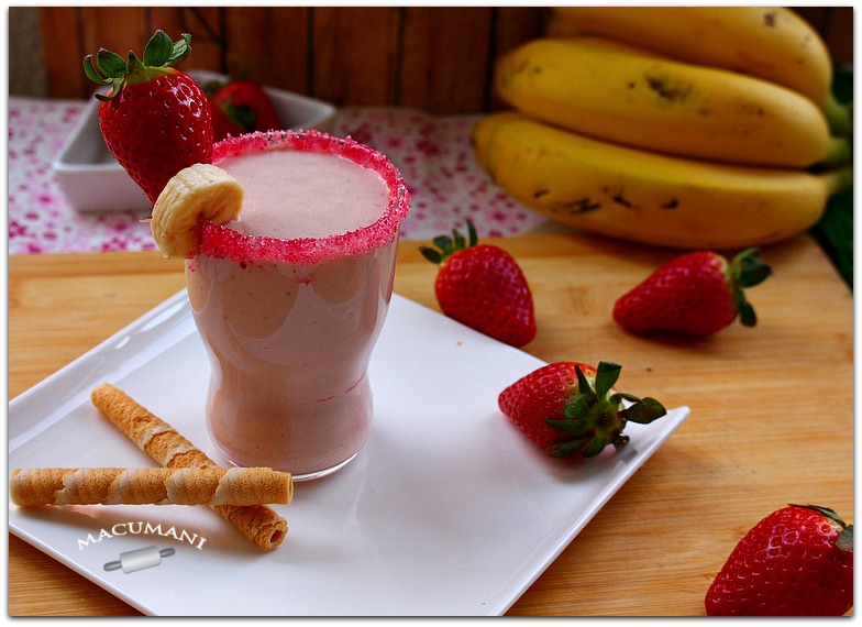 RECETAS DE MACUMANI BATIDO DE FRESA