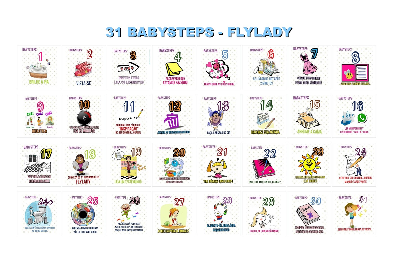 Babysteps do Sistema FlyLady Casa Fly
