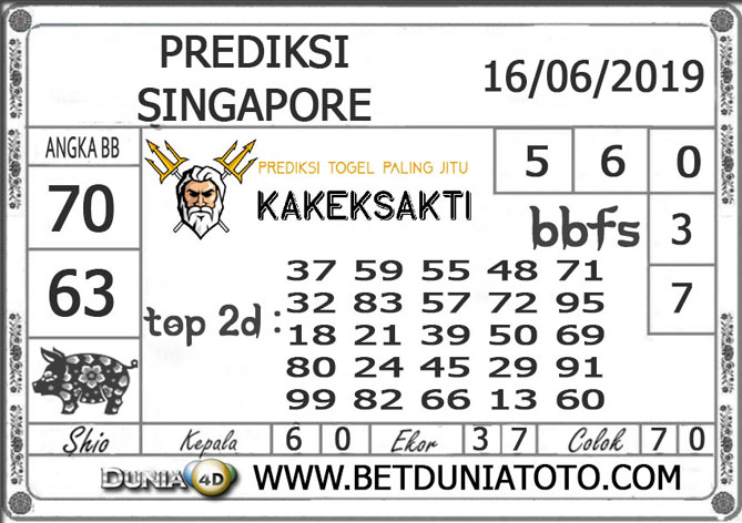 Prediksi Togel SINGAPORE DUNIA4D 16 JUNI 2019 Prediksi Togel SINGAPORE DUNIA4D 16 JUNI 2019