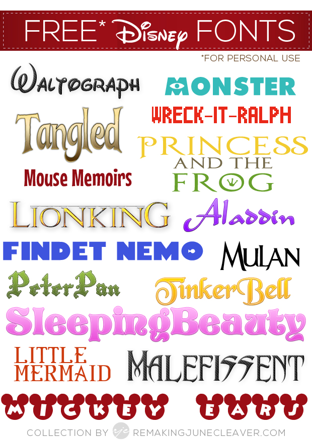 Free Disney fonts