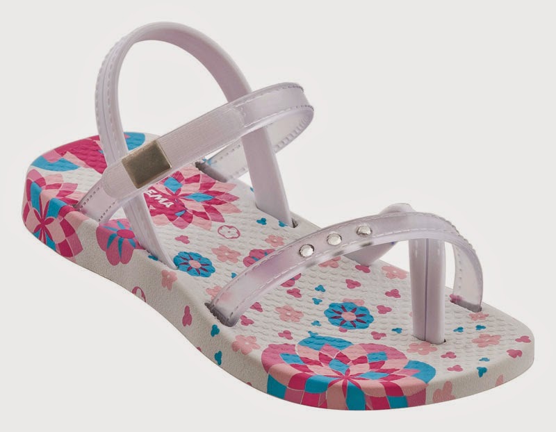 Ipanema Premium Sandalen weiß mit Zehensteg und Glitzersteinen für Babys