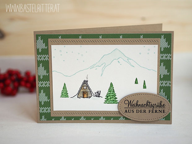 mountain adventure stitched frame stampin up bastelritter 