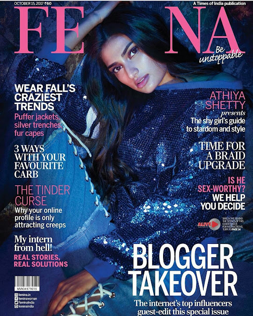 Athiya Shetty On Femina Magazine October 2017 Cover