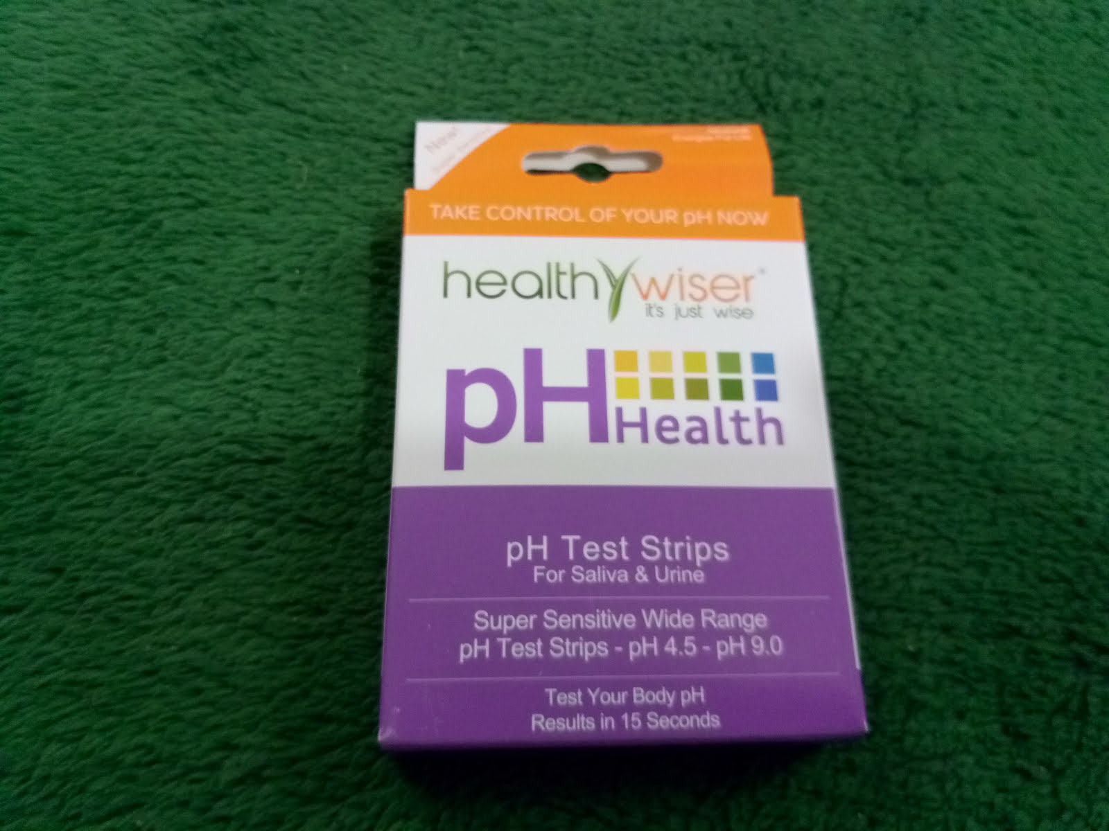 HealthyWiser pH Test Strips 120ct Tests Body pH Levels for Alkaline