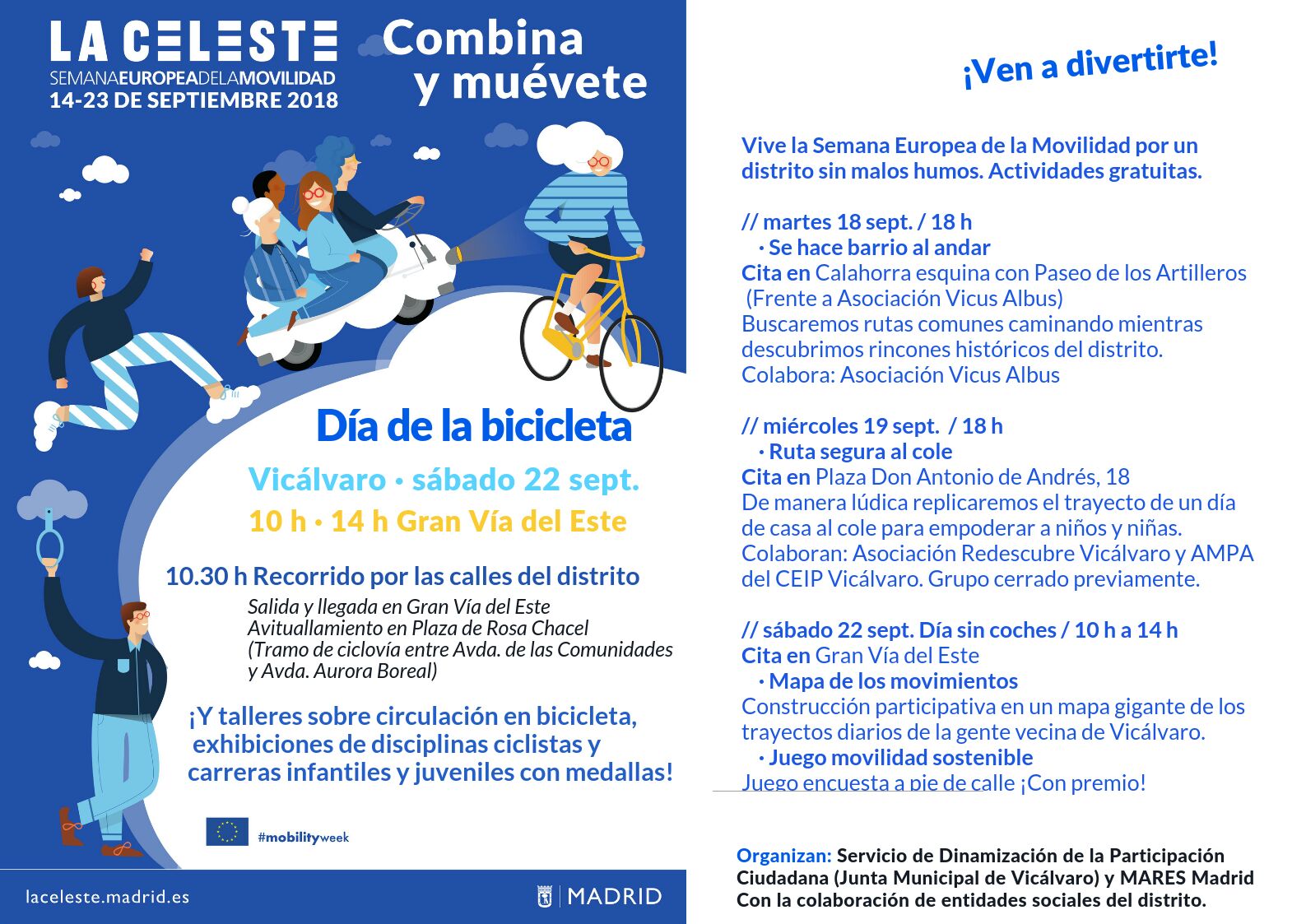 esta Volar cometa sonido Día de la bicicleta, y otras actividades en la Semana de la Movilidad ~  vicalv@blog / Distrito Vicálvaro