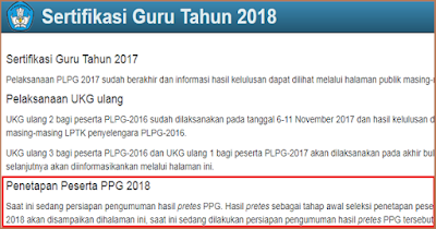 Pengumuman Hasil Pretest Ppg 2020 Di Ap2sg Sertifikasiguru Id Guru Maju