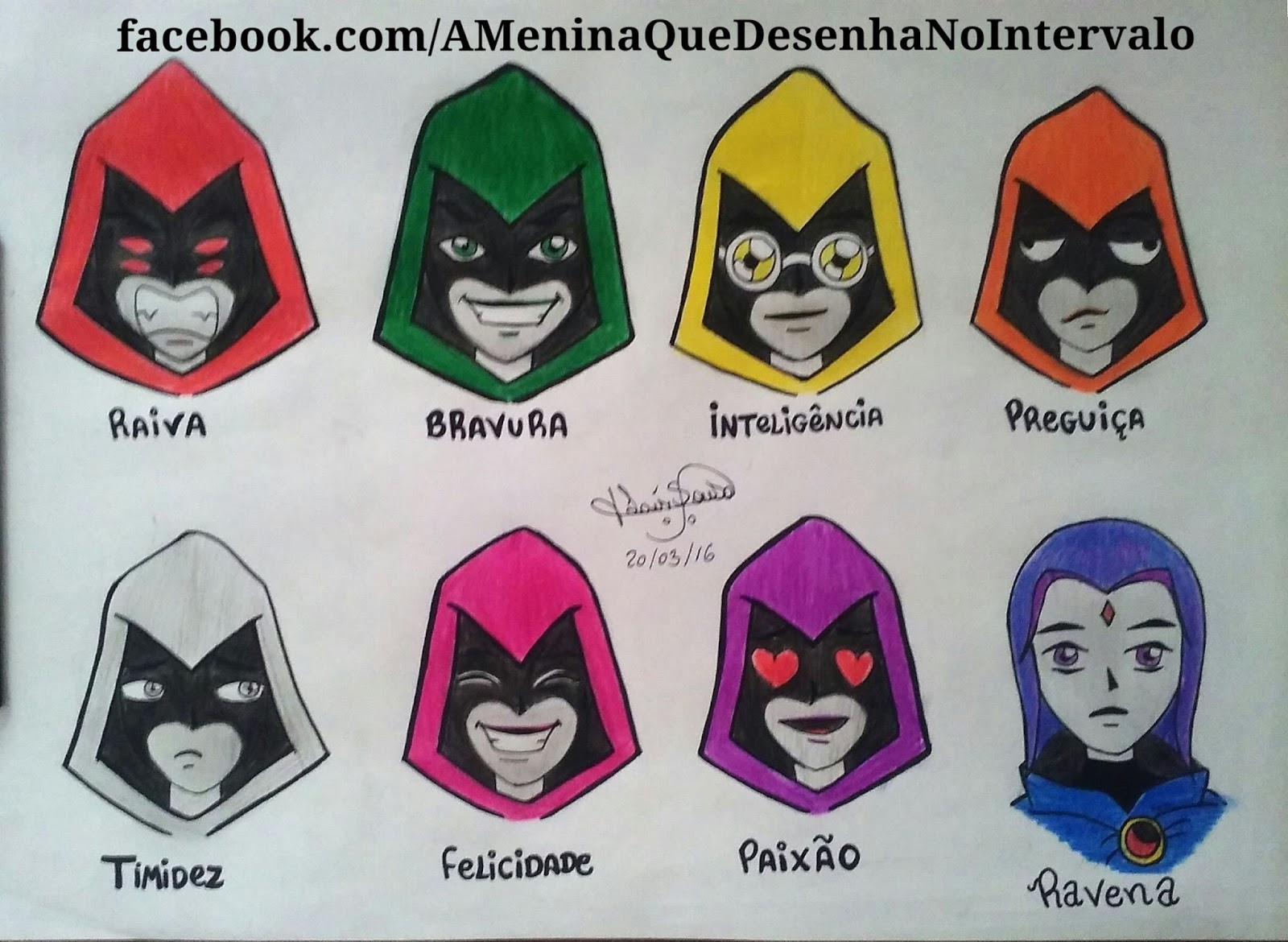 A menina que desenha no intervalo: Emoticlones da Ravena