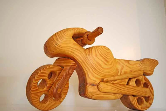 wooden motorcycle