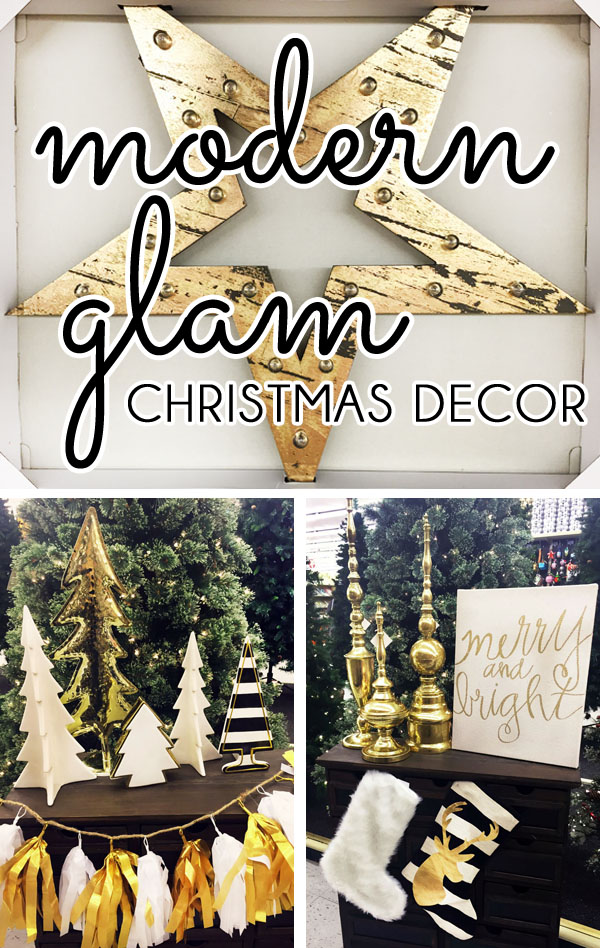 I'm dreaming of a gold and white Christmas! On a recent shopping trip to Hobby Lobby I created my modern glam holiday decor wish list! #hobbylobbyfinds #CreativeChristmas #adv Modern Glam Christmas Decor From Hobby Lobby