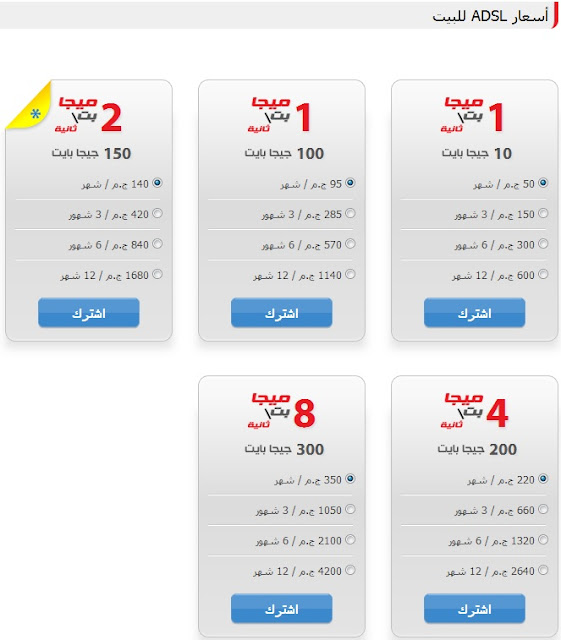 موعد تطبيق اسعار الانترنت الجديدة والاسعار الجديدة 2015
