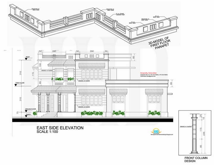 Best Elevations for Two Floor Buildings