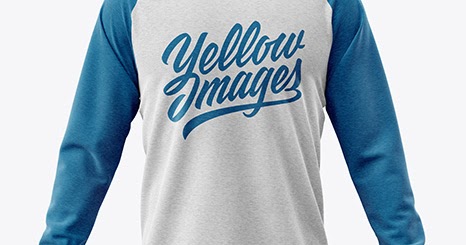 Download Free Melange Men S Raglan Long Sleeve T Shirt Mockup PSD Mockup Template