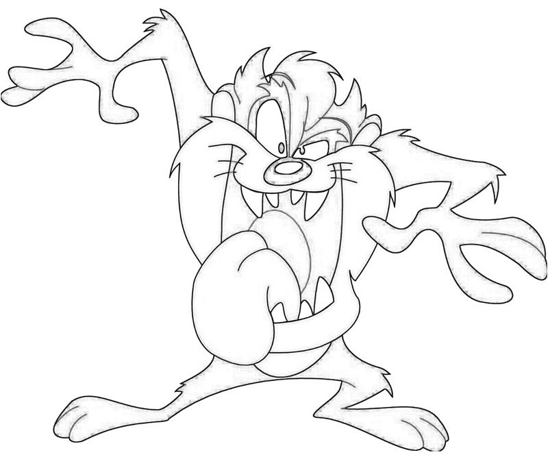 taz mania coloring pages - photo #36