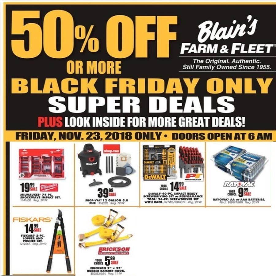 Blain's Farm & Fleet Black Friday tools 2018 ad