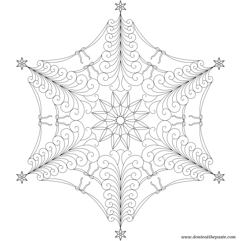 mandala snowflakes coloring pages - photo #5