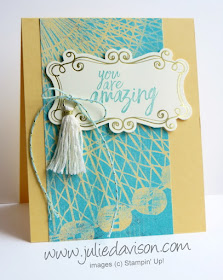 Stampin' Up! All Things Thanks + Cupcakes & Carousels Designer Paper and Embellishments for #GDP079 ~ www.juliedavison.com