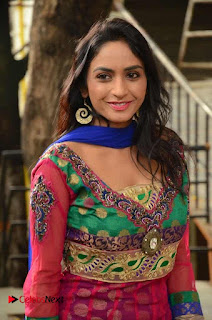Actress Pooja Sri Pictures in Salwar Kameez at Cottage Craft Mela  0015