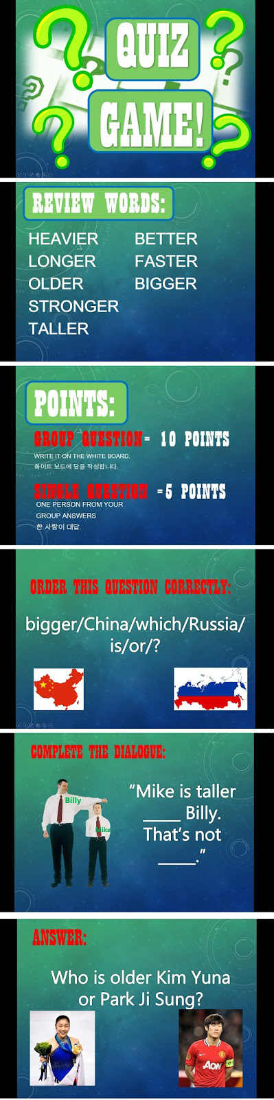 updated quiz game show ppt esl comparative adjectives mrs quiz show ppt