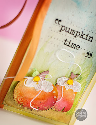 SRM Stickers Blog - Pumpkin Time by Michele - #card #fall #doily #pumpline #stickers #sentiments