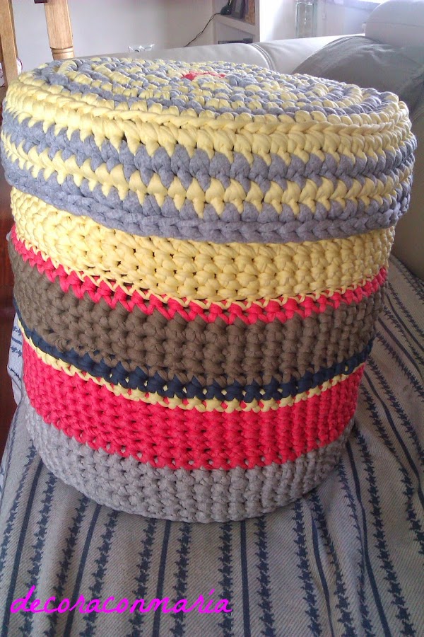 FUNDA TRAPILLO PARA PUFF Y MACETERO | Decoración