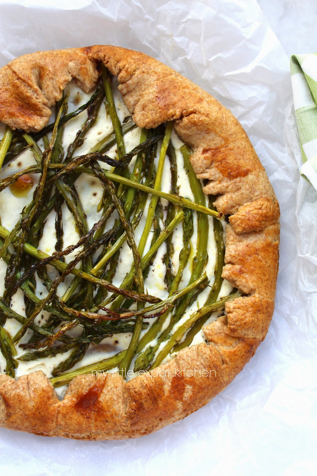 My Little Expat Kitchen Wild asparagus, yoghurt and ricotta galette