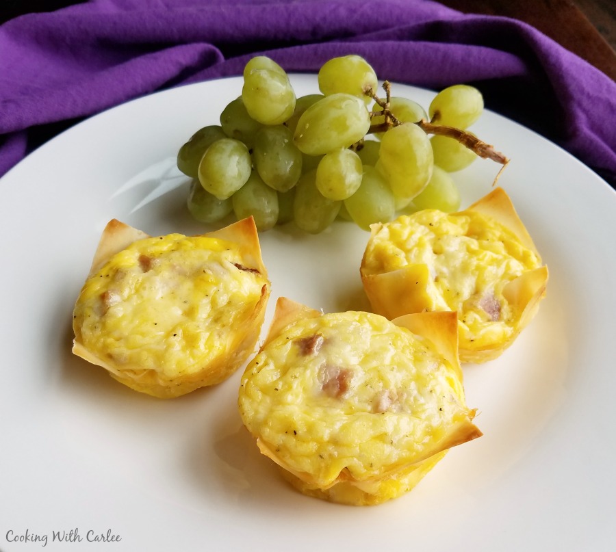 Cooking With Carlee Mini Ham and Cheese Quiche