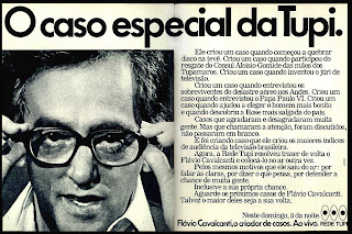 propaganda programa Flavio Cavalcanti da Rede Tupi - 1978; os anos 70; propaganda na década de 70; Brazil in the 70s, história anos 70; Oswaldo Hernandez;