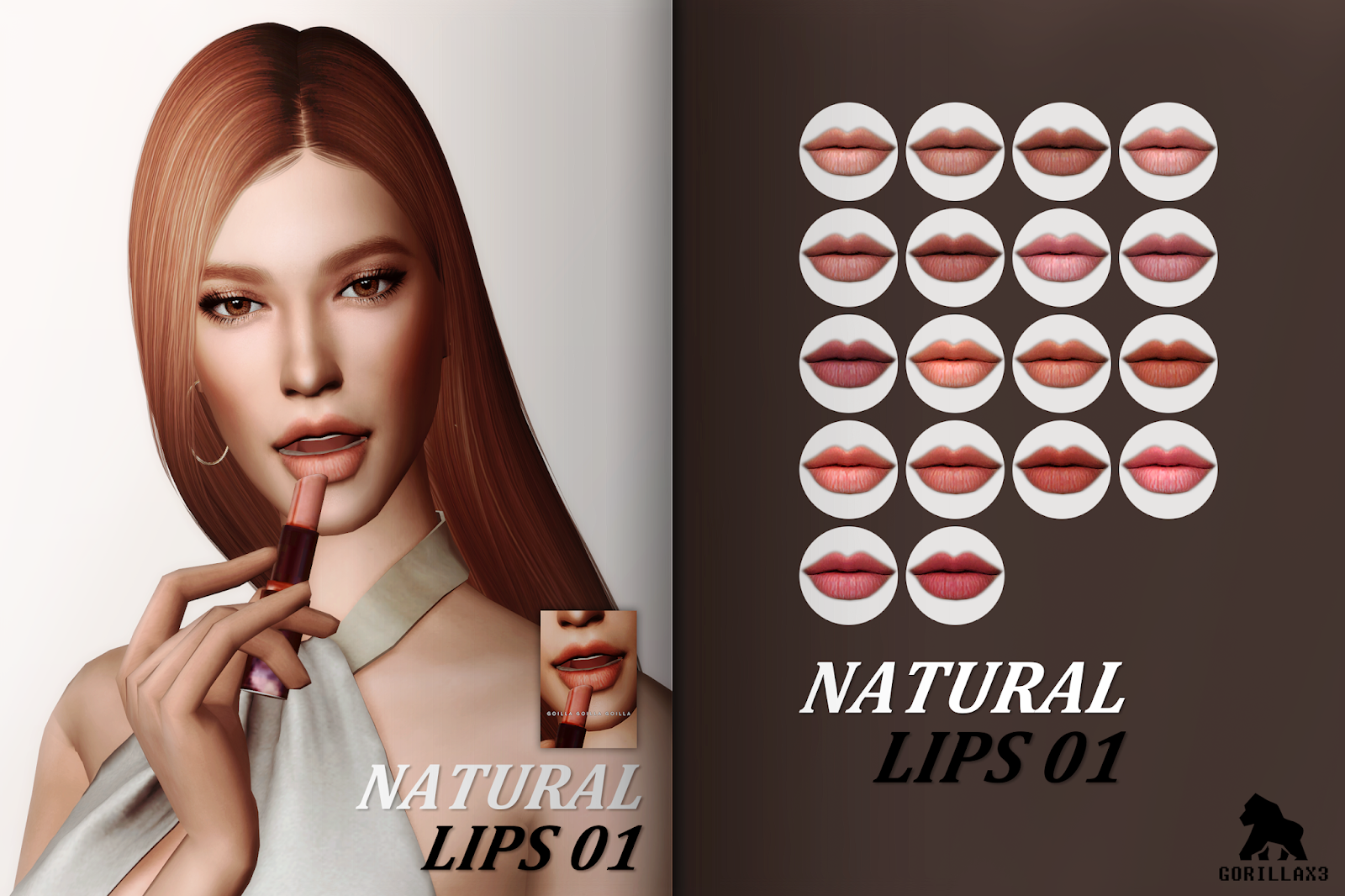 Natural Lip Set Gorilla X3