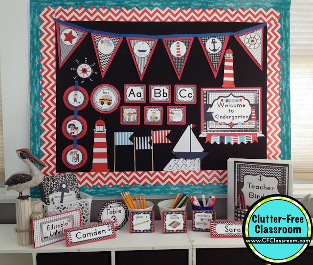 Are you planning a nautical themed classroom or thematic unit? This blog post provides great decoration tips and ideas for the best nautical theme yet! It has photos, ideas, supplies & printable classroom decor to will make set up easy and affordable. You can create a nautical theme on a budget!