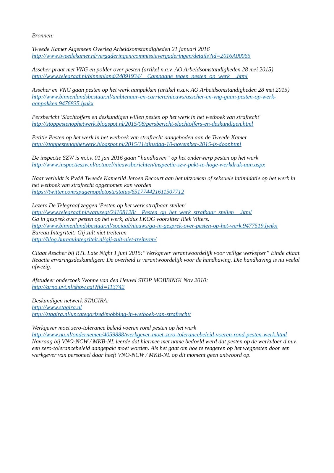 Stop pesten op het werk Persbericht Is de campagne Herken