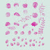 Watercolor Flowers Element Set