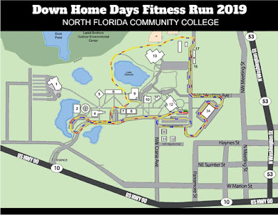 In Madison, Florida, there was a new course for the 27 April 2019 edition of North Florida Community College's annual Colin Kelly 5K. 2019 Colin P Kelly 5K