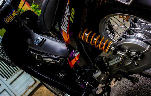 Sơn xe Honda Wave thái màu đen zin cực đẹp