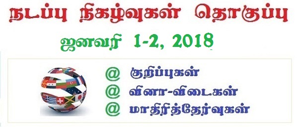 TNPSC Current Affairs January 1-2, 2018 in Tamil - Download as PDF