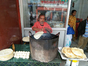 "Puree/Bhaji" preparation at Paltan Bazaar in Guwahati,