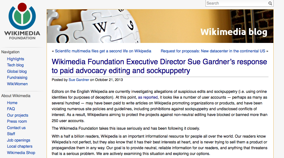 Wikipedia has cleaned by removing more than 250 user accounts: they are accused of being fake profiles posted by people paid to write articles for the benefit of private companies. A lack of transparency that the online encyclopedia will not tolerate.