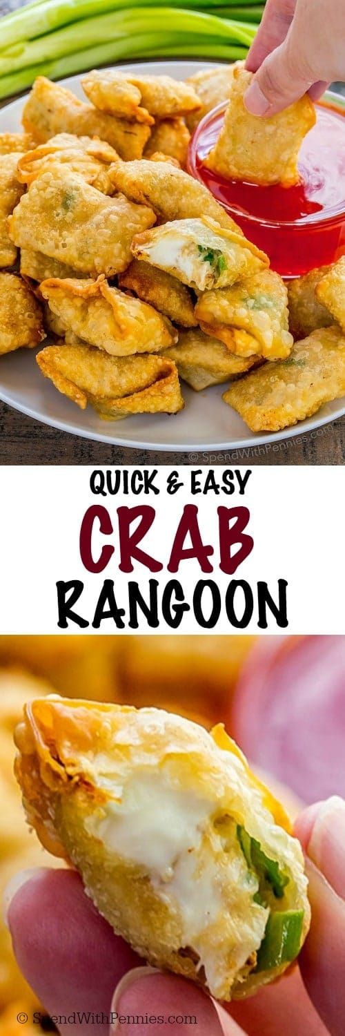 Crab Rangoon Recipe (Crab & Cream Cheese filled Wontons) - Girls Dishes