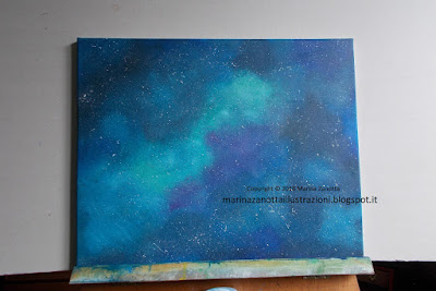 Galassia olio su tela canvas copyright 2018 Marina Zanotta