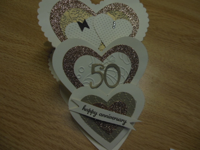 Fran's Craft Place: 3 Heart easel anniversary card