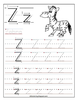 Didi coloring Page: Free printable worksheet letter Z for your ...